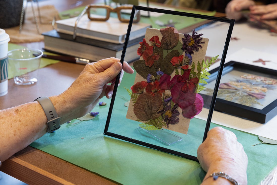 WK Pressed Flower Art January 21st The Potting Shed by